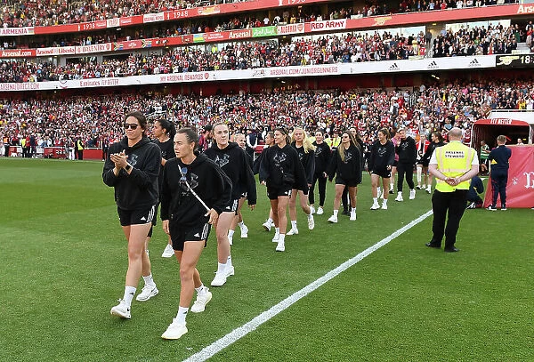 Arsenal Women's Team Celebrates Premier League Victory: Arsenal v Wolverhampton Wanderers (2022-23)