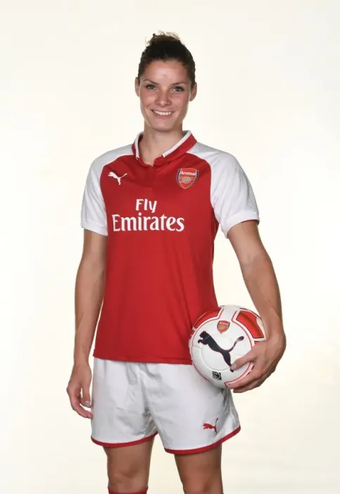 Framed Print : Arsenal Women's Team: Dominique Janssen at 2017 Photocall Framed Print : Arsenal Women's Team: Dominique Janssen at 2017 Photocall