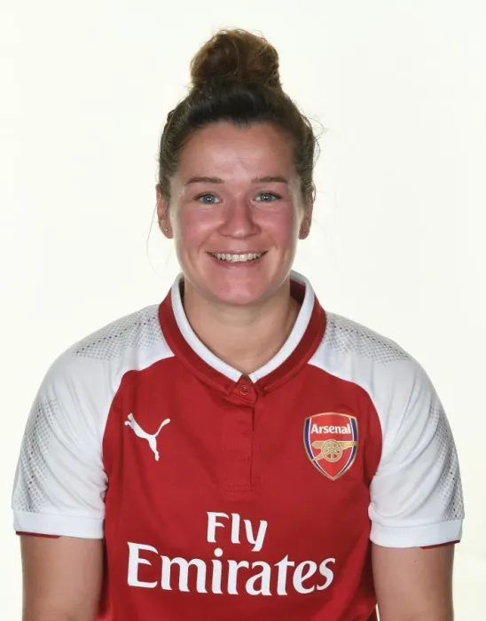Framed Print : Arsenal Women's Team: Emma Mitchell at 2017 Photocall