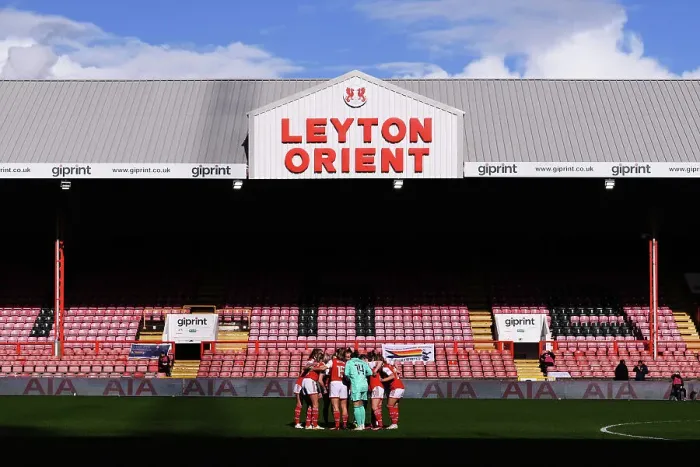 Framed Print : Arsenal Women's Team Huddles Before Match Against Tottenham Hotspur in FA WSL
