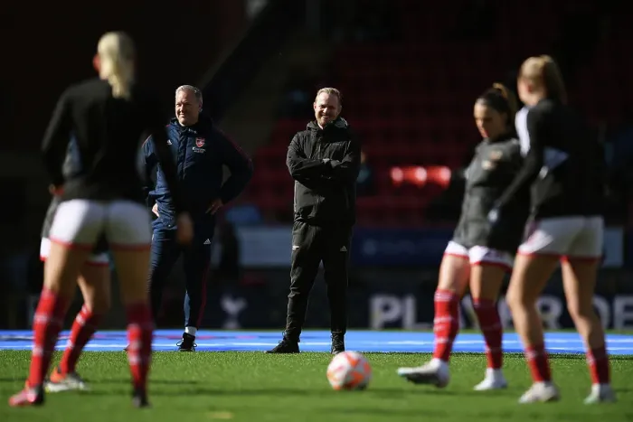 Framed Print : Arsenal Women's Team: Jonas Eidevall Prepares for Tottenham Hotspur Clash in FA Women's Super League