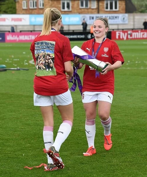 Arsenal Women's Team: Kim Little and Leah Williamson Lift the WSL Trophy