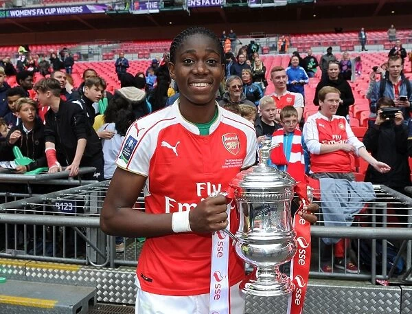Arsenal Women's Team Triumphs in FA Cup Final: Asisat Oshoala Lifts the Trophy
