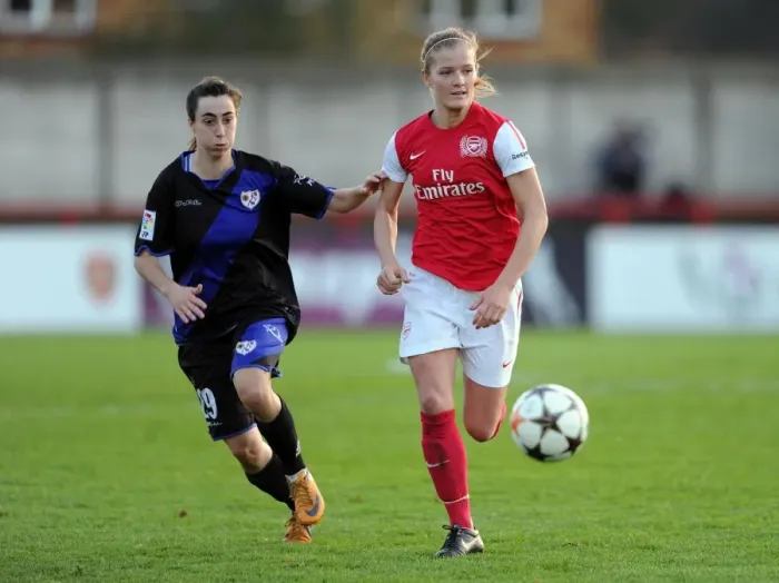 Framed Print : Arsenal Women's Team Triumphs over Rayo Vallecano in UEFA Champions League: Katie Chapman Scores in 5-1 Victory Framed Print : Arsenal Women's Team Triumphs over Rayo Vallecano in UEFA Champions League: Katie Chapman Scores in 5-1 Victory