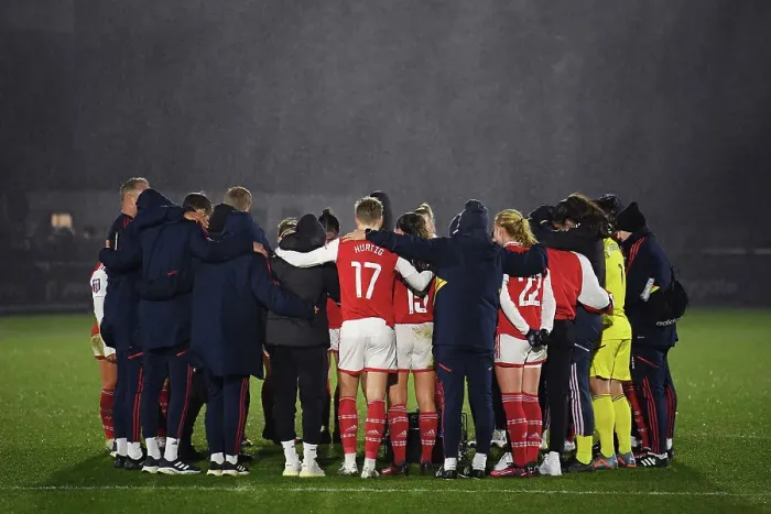 Framed Print : Arsenal Women's Team Unites After Hard-Fought Victory Against Reading in FA WSL Framed Print : Arsenal Women's Team Unites After Hard-Fought Victory Against Reading in FA WSL