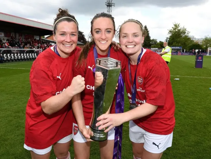 Framed Print : Arsenal Women's Triumph: Mitchell, Evans, and Little Lift the WSL Trophy Framed Print : Arsenal Women's Triumph: Mitchell, Evans, and Little Lift the WSL Trophy