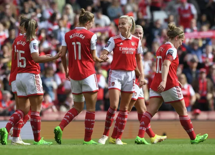 Framed Print : Arsenal Women's Triumph: Vivianne Miedema Nets Second Goal Against Tottenham in FA WSL Clash Framed Print : Arsenal Women's Triumph: Vivianne Miedema Nets Second Goal Against Tottenham in FA WSL Clash