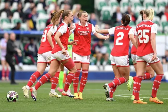 Framed Print : Arsenal Women's UEFA Champions League Semi-Final: Rafaelle's Strike at Wolfsburg Framed Print : Arsenal Women's UEFA Champions League Semi-Final: Rafaelle's Strike at Wolfsburg