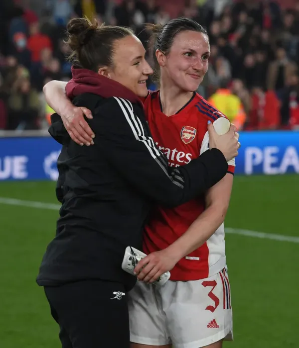 Framed Print : Arsenal Women's UEFA Champions League Triumph: A Heartwarming Moment of Victory over VfL Wolfsburg Framed Print : Arsenal Women's UEFA Champions League Triumph: A Heartwarming Moment of Victory over VfL Wolfsburg