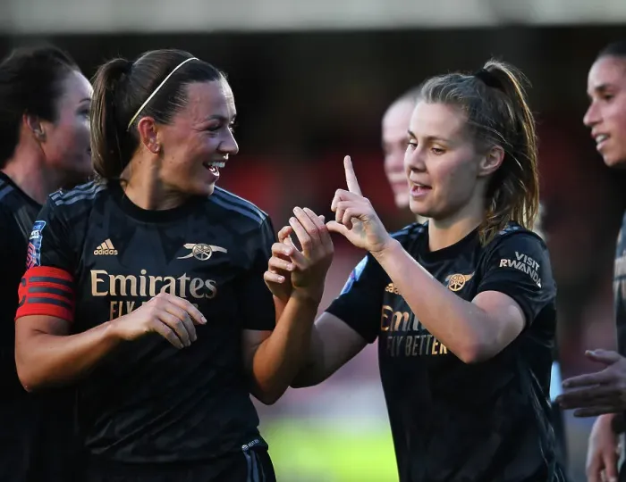 Framed Print : Arsenal Women's Unstoppable Form: Pelova Scores Fourth Goal in FA WSL Triumph