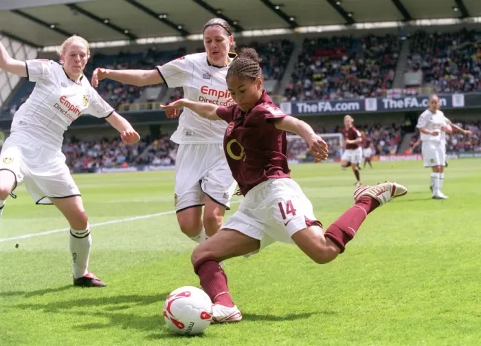 Framed Print : Arsenal Women's Victory: 5-0 Over Leeds United in the FA Cup Final at The Den, 2006 Framed Print : Arsenal Women's Victory: 5-0 Over Leeds United in the FA Cup Final at The Den, 2006
