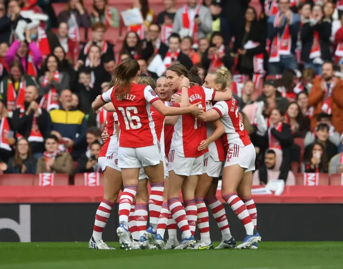 Framed Print : Arsenal Women's Victory: Beth Mead Scores First Goal Against Tottenham in FA WSL Clash