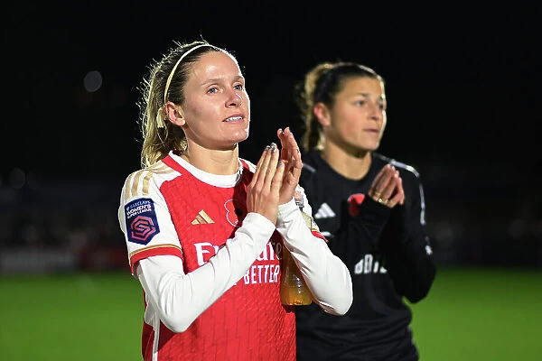 Arsenal Women's Victory: Cloe Lacasse and Sabrina D'Angelo Celebrate Conti Cup Triumph over Bristol City