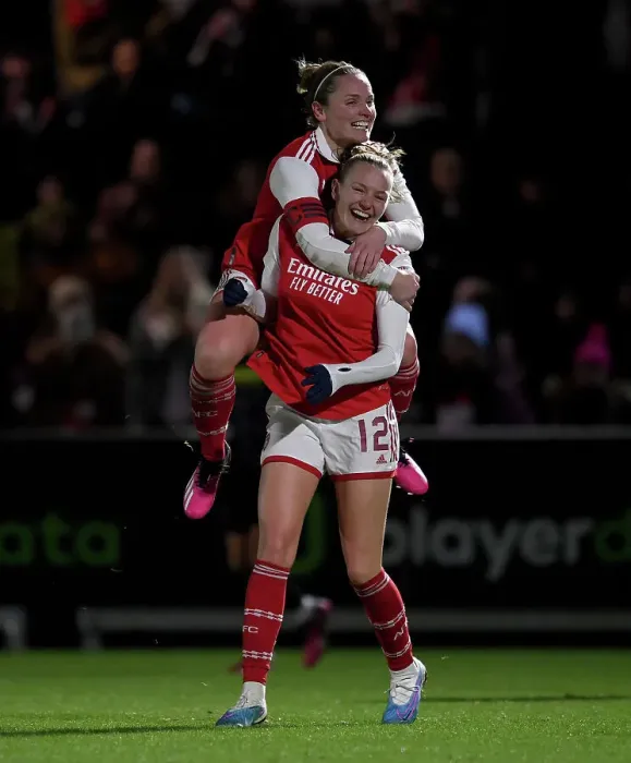 Framed Print : Arsenal Women's Victory: Frida Maanum Scores Second Goal Against Aston Villa in FA WSL Cup Framed Print : Arsenal Women's Victory: Frida Maanum Scores Second Goal Against Aston Villa in FA WSL Cup