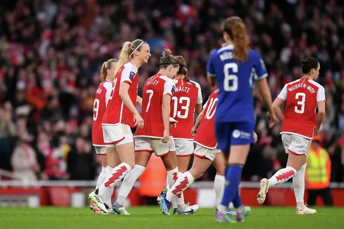 Framed Print : Arsenal Women's Victory: Ilestedt Scores Second Goal Against Chelsea in Barclays Super League Framed Print : Arsenal Women's Victory: Ilestedt Scores Second Goal Against Chelsea in Barclays Super League