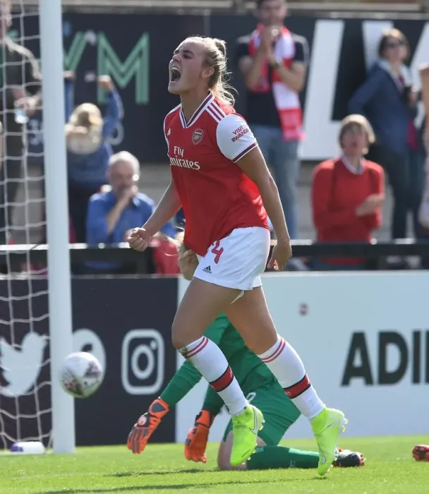 Framed Print : Arsenal Women's Victory: Jill Roord Scores Second Goal Against West Ham United in WSL Clash