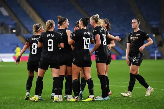 Framed Print : Arsenal Women's Victory: Steph Catley Scores Hat-trick in Exciting WSL Clash