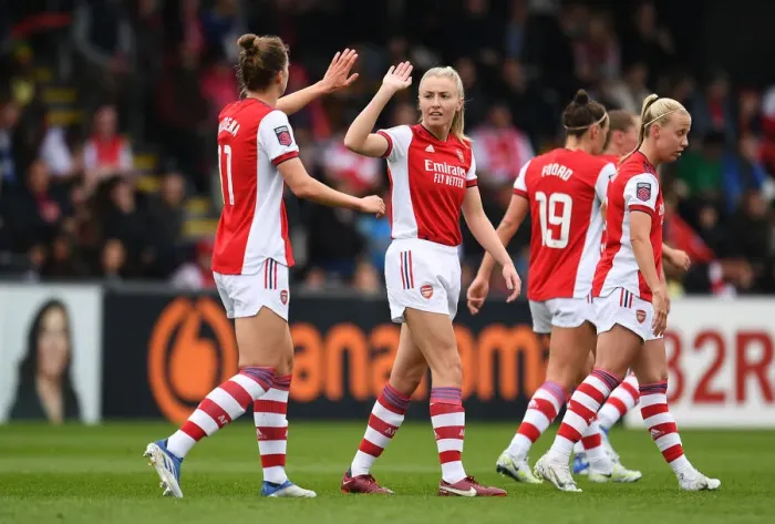Framed Print : Arsenal Women's Victory: Vivianne Miedema Scores Second Goal Against Aston Villa in FA WSL Showdown