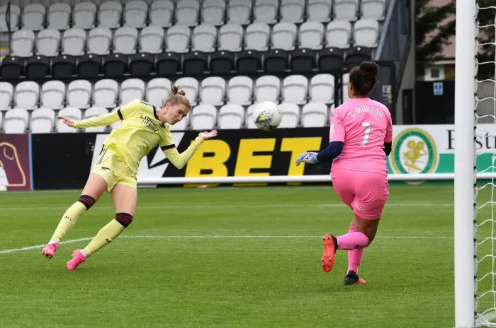 Framed Print : Arsenal Women's Victory: Vivianne Miedema Scores Sixth Goal vs. Crystal Palace in FA Cup Framed Print : Arsenal Women's Victory: Vivianne Miedema Scores Sixth Goal vs. Crystal Palace in FA Cup