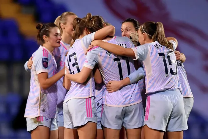 Framed Print : Arsenal Women's Victory: Vivianne Miedema Scores Thrilling First Goal Against Liverpool Women Framed Print : Arsenal Women's Victory: Vivianne Miedema Scores Thrilling First Goal Against Liverpool Women