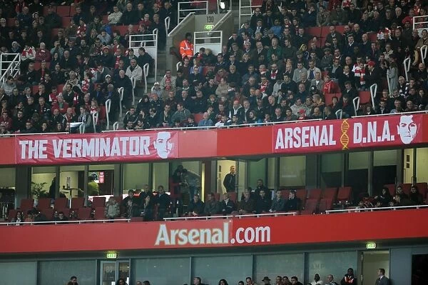 Arsenalisation banners in the stadium. Arsenal 3: 0 West Bromwich Albion