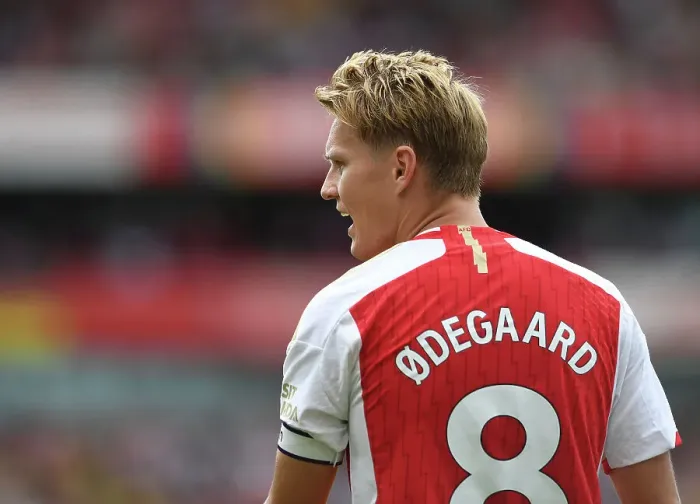 Framed Print : Arsenal's 2023-24 Premier League Kickoff: Martin Odegaard Shines in Victory over Nottingham Forest