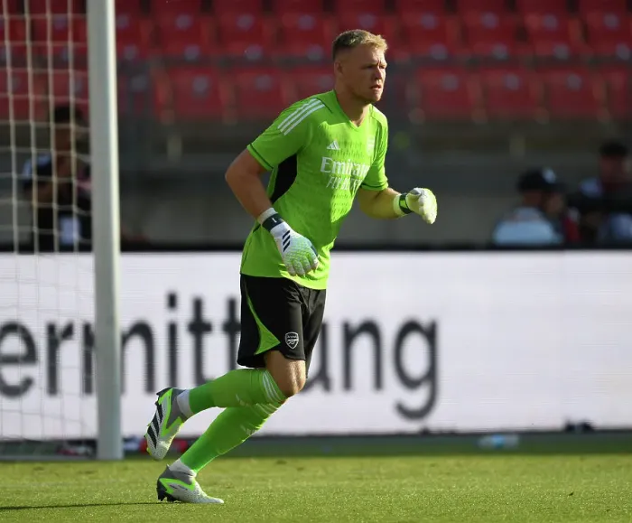 Framed Print : Arsenal's Aaron Ramsdale in Action against FC Nurnberg: Pre-Season Friendly, Nuremberg 2023 Framed Print : Arsenal's Aaron Ramsdale in Action against FC Nurnberg: Pre-Season Friendly, Nuremberg 2023