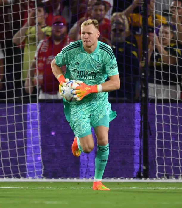 Framed Print : Arsenal's Aaron Ramsdale in Action: Orlando City SC vs Arsenal (2022-23 Pre-Season Friendly)
