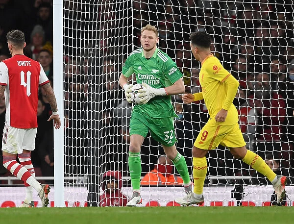 Arsenal's Aaron Ramsdale in Carabao Cup Semi-Final Showdown against Liverpool