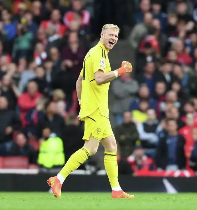 Framed Print : Arsenal's Aaron Ramsdale Celebrates Four Goals Against Nottingham Forest in 2022-23 Premier League Framed Print : Arsenal's Aaron Ramsdale Celebrates Four Goals Against Nottingham Forest in 2022-23 Premier League
