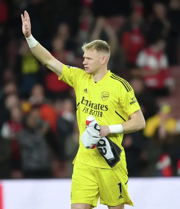 Framed Print : Arsenal's Aaron Ramsdale Celebrates Premier League Victory over Chelsea with Adoring Fans (2022-23) Framed Print : Arsenal's Aaron Ramsdale Celebrates Premier League Victory over Chelsea with Adoring Fans (2022-23)