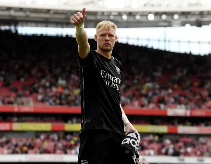 Framed Print : Arsenal's Aaron Ramsdale: Exulting in Victory over Nottingham Forest in the 2023-24 Premier League Framed Print : Arsenal's Aaron Ramsdale: Exulting in Victory over Nottingham Forest in the 2023-24 Premier League