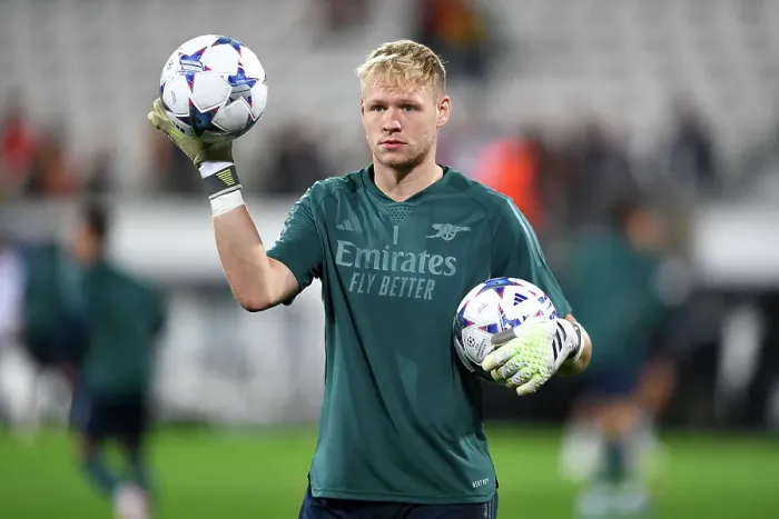 Framed Print : Arsenal's Aaron Ramsdale Gears Up for RC Lens Showdown in 2023-24 UEFA Champions League