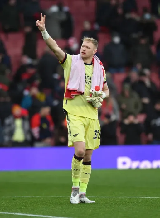 Framed Print : Arsenal's Aaron Ramsdale Reacts After Arsenal v Newcastle United, Premier League 2021-22