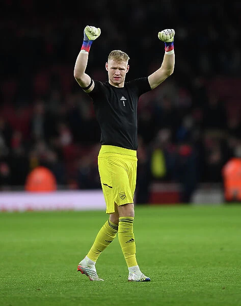 Arsenal's Aaron Ramsdale Reacts After Arsenal v West Ham United Premier League Clash (2022-23)