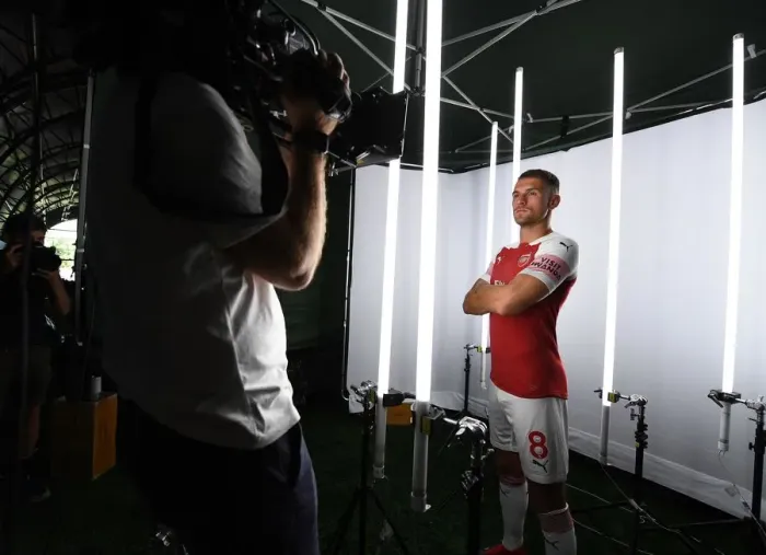 Framed Print : Arsenal's Aaron Ramsey at 2018 / 19 First Team Photo Call Framed Print : Arsenal's Aaron Ramsey at 2018 / 19 First Team Photo Call