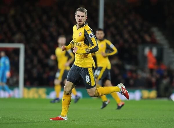 Arsenal's Aaron Ramsey in Action Against AFC Bournemouth, Premier League 2016-17