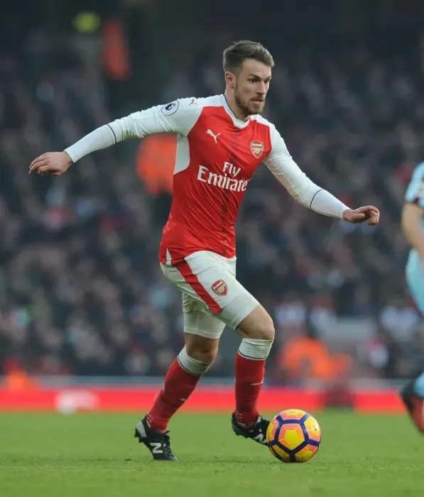 Framed Print : Arsenal's Aaron Ramsey in Action during the Arsenal vs. Burnley Premier League Match, 2016-17 Framed Print : Arsenal's Aaron Ramsey in Action during the Arsenal vs. Burnley Premier League Match, 2016-17