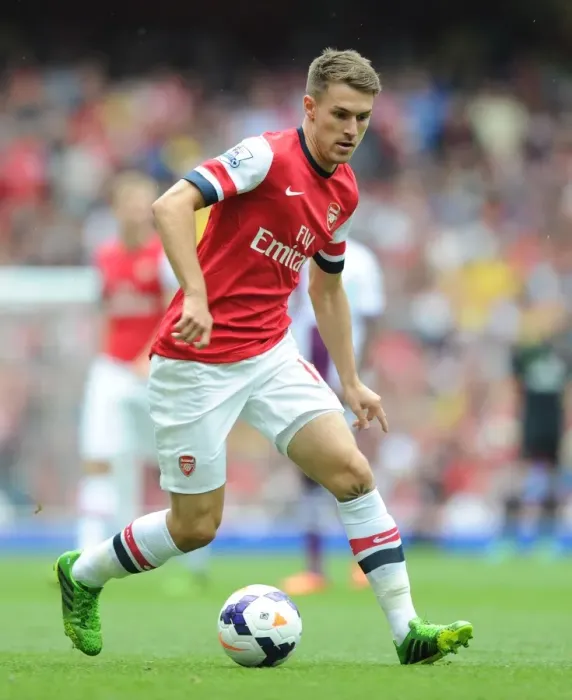 Framed Print : Arsenal's Aaron Ramsey in Action Against Aston Villa (2013-14 Premier League) Framed Print : Arsenal's Aaron Ramsey in Action Against Aston Villa (2013-14 Premier League)