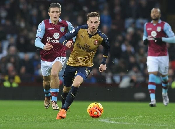 Arsenal's Aaron Ramsey in Action: Aston Villa vs Arsenal (2015-16)