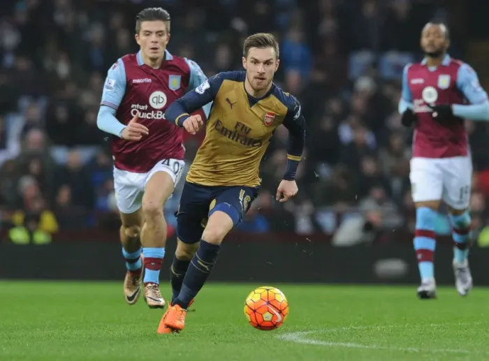 Framed Print : Arsenal's Aaron Ramsey in Action: Aston Villa vs Arsenal (2015-16) Framed Print : Arsenal's Aaron Ramsey in Action: Aston Villa vs Arsenal (2015-16)