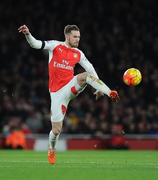 Arsenal's Aaron Ramsey in Action Against Bournemouth, Premier League 2015-16
