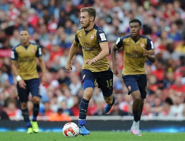 Arsenal's Aaron Ramsey in Action at Emirates Cup 2015 / 16