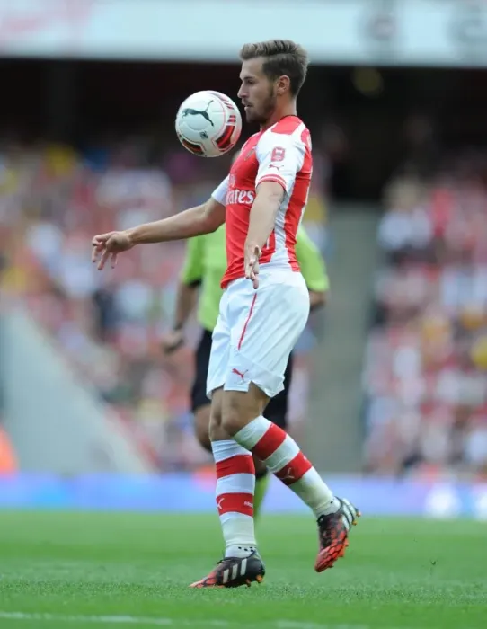 Framed Print : Arsenal's Aaron Ramsey in Action at the Emirates Cup Against AS Monaco, 2014 Framed Print : Arsenal's Aaron Ramsey in Action at the Emirates Cup Against AS Monaco, 2014