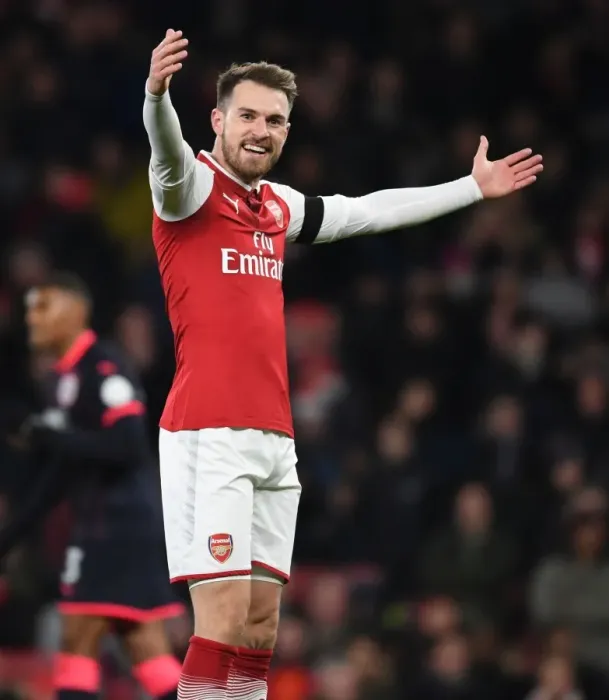 Framed Print : Arsenal's Aaron Ramsey in Action against Huddersfield Town, Premier League 2017-18