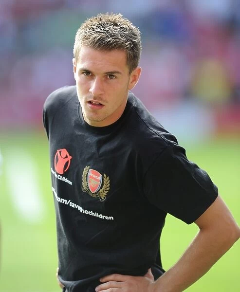 Arsenal's Aaron Ramsey in Action against New York Red Bulls at Emirates Cup 2011