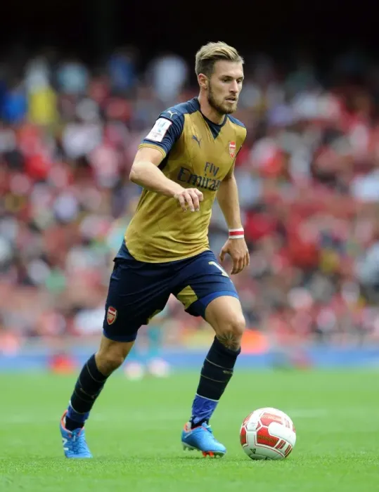 Framed Print : Arsenal's Aaron Ramsey in Action Against Olympique Lyonnais at Emirates Cup 2015 / 16 Framed Print : Arsenal's Aaron Ramsey in Action Against Olympique Lyonnais at Emirates Cup 2015 / 16