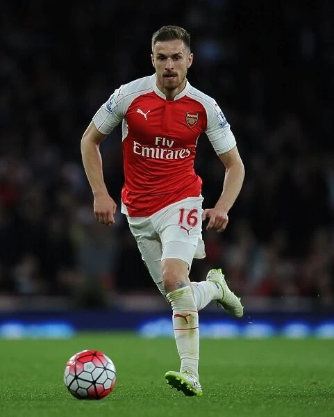 Arsenal's Aaron Ramsey in Action during the Premier League Clash against West Bromwich Albion (2015-16)