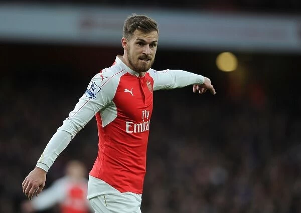 Arsenal's Aaron Ramsey in Action against Sunderland (Premier League 2015-16)
