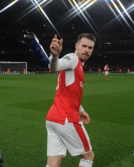 Framed Print : Arsenal's Aaron Ramsey Braces for Bayern Munich Showdown in Champions League